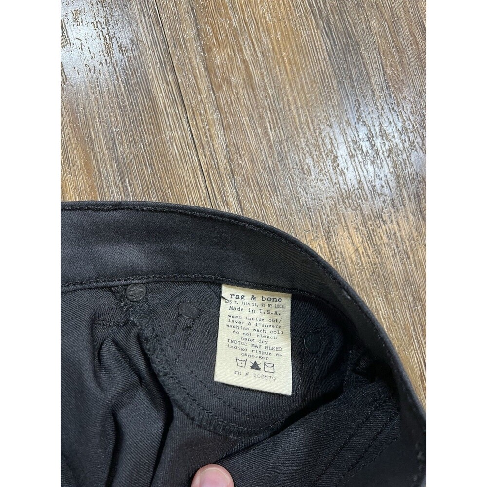 Rag & Bone Womens Black Mid Rise Skinny Leg Legging Black Cotton Size 30 - Picture 5 of 11
